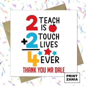 Personalisierte Lehrerkarte Dankeschön Kindertagesmutter Lehrassistentin Kindergarten AWK - Bild 1 von 6