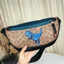 Coach Pouch Sling Bag Dinasour Logo 
