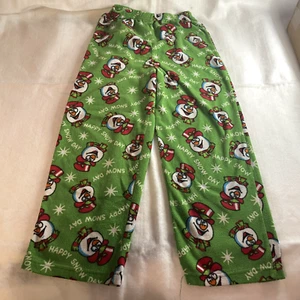 Snowman Let It Snow Fleece Pajama Lounge Pants Youth Large 10/12 - Picture 1 of 6