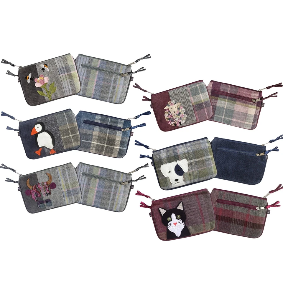 Small Juliet Tweed Applique Coin Purse 17*12cm from Earth Squared Cow Cat Bee - Image 1 of 1