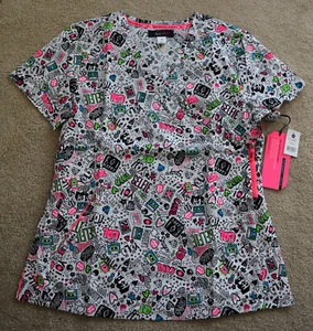 New Koi Eternity Women Scrub Top, Small - Picture 1 of 4