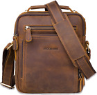 Jack & Chris Leather Messenger Crossbody Bag for Men for Work Business