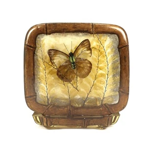 Vintage 70er Lucite Serviettenhalter Bambus Schmetterling Design Geschenke Int'l Inc USA - Bild 1 von 10