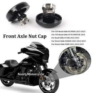 Front Axle Nut Caps Cover For Harley Street Glide FLHXSE FLHX 2023 2024 2025 - Picture 1 of 8