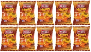 907955 10 x 184g BAG HERR'S HERRS HONEY CHEESE FLAVOURED CHEESE CURLS CHIPS - Bild 1 von 3