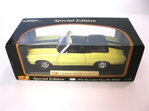 Maisto 1972 Chevrolet Chevelle SS454 gelb Maßstab 1:18 mit schwarzen Streifen - Bild 1 von 12