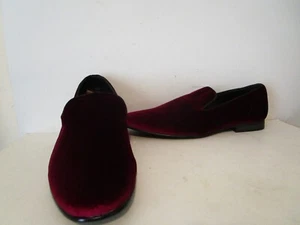 Zapatillas mocasines Steve Madden para hombre de terciopelo ligero para fumar borgoña talla 9,5 - Imagen 1 de 5