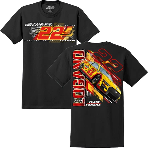 Joey Logano Shell Pennzoil Bold 2-Spot T-Shirt Black Cover