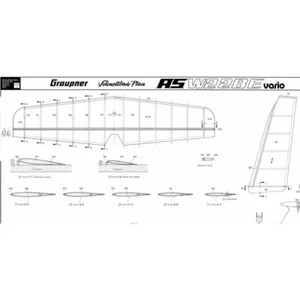 Bauplan ASW 22 BE Vario Modellbauplan - Picture 1 of 1