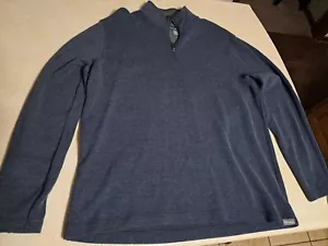 Eddie Bauer Mens size Large Quarter Zip Pullover sweater (Navy) - Picture 1 of 9