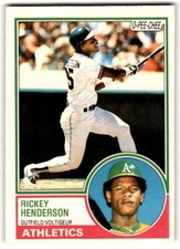 1983 O-Pee-Chee Rickey Henderson #180 Oakland Athletics