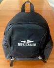 GENUINE BREITLING BACKPACK. HARD-TO-FIND ALL BLACK w/WHITE STITCHING