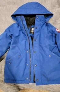 CANADA GOOSE Kids PARKA JACKET  Coat Blue HOODIE Size 14/16 (L) And VEST L 14-16 - Picture 1 of 24
