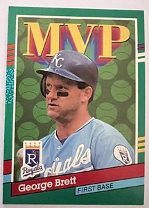 1991 Donruss #396 George Brett MVP - Kansas City Royals RARE ERROR CARD no dot 