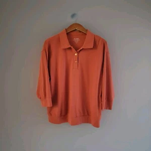 Collared Shirt PXL Lightweight Stretch 3/4 Sleeve Vicki Wayne Top Soft - Picture 1 of 6