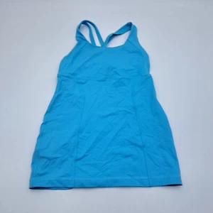 Canotta Lululemon donna blu energia corsa palestra yoga pannello rete reggiseno integrato - Foto 1 di 10