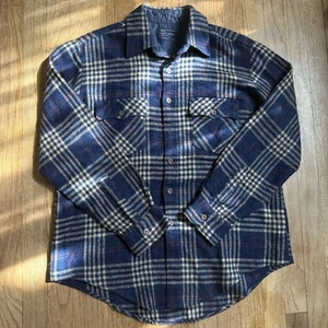 Vintage JCPenney Plaid Flannel Shirt Men’s The Men’s Shop Made in Korea Quilted - Picture 1 of 7