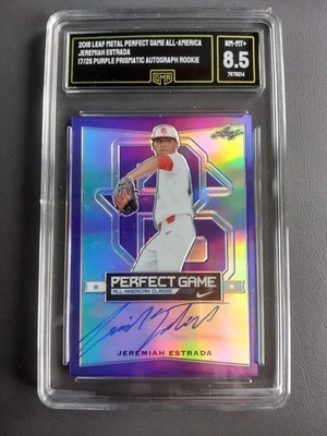 Jeremiah Estrada 2016 Leaf Metal Perfect Game Rookie /25 Autographed NM-MT+ 8.5 - Image 1 of 2