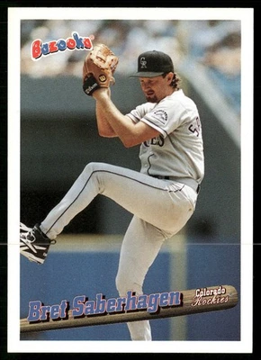 Bret Saberhagen 1996 Bazooka #114 Colorado Rockies - Image 1 of 2