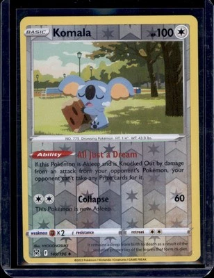 Komala SWSH11: Lost Origin Pokemon #149/196 Reverse Holo NM+ - Image 1 of 2