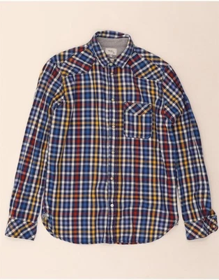 PEPE JEANS Mens Flannel Shirt Medium Multicoloured Check Cotton DW83 - Image 1 of 3
