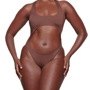 Nuevo con etiquetas Skims Cocoa Monokini One Piece Swim 2X Marrón - Imagen 1 de 5