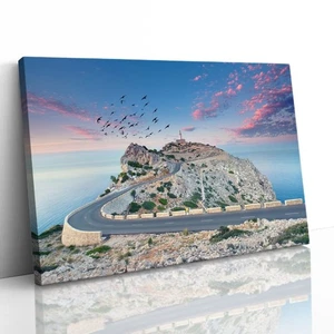 Cap de Formentor Majorca Lighthouse Canvas Framed Print Picture Wall Art - Picture 1 of 29