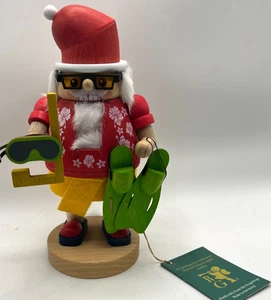 Wooden Nutcracker Santa Scuba Diver Richard Glasser Erzgebirgische Germany New - Picture 1 of 4