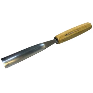 Swiss Made Pfeil Wood Carving Gouge 7 Sweep 18 mm Wide Wood Handle - Picture 1 of 3