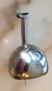 4" DE COLECCIÓN AÑOS 50 METAL CROMADO REDONDO/CÚPULA BOTELLA VERTER CAÑO CON TAPA CON BISAGRAS - Imagen 1 de 11