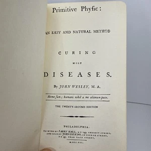 1804 John Wesley Primitive Physic Book Herbal Cures Facsimile Methodist Publish - Picture 1 of 11