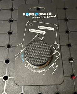 Poignée support pop téléphone POPSOCKETS 2018 tissage carbonite (style fibre de carbone). - Photo 1 sur 5