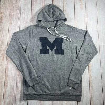 Sudadera con capucha azul 84 Michigan University Wolverines para hombre XXL delgada gris Foto 1 de 4
