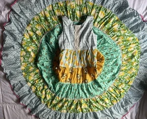 Matilda Jane Sweet Trip Maxi Dress Size 8 Girls Lemons Spring - Picture 1 of 8