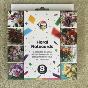 VERSCHIEDENE BLUMEN NOTIZKARTEN 8er Pack mit Umschlägen Geburtstag - Anlässe usw. - Bild 1 von 3