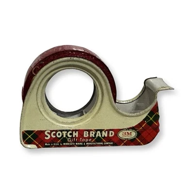 Dispensador de cinta marca Scotch vacaciones de Navidad 3M MCM vintage metal en muy buen estado rojo Foto 1 de 4