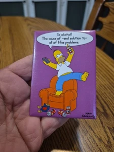 2003 Simpsons Homer Simpson To Alcohol Fridge Magnet 2.5" X 3.5" - Picture 1 of 14