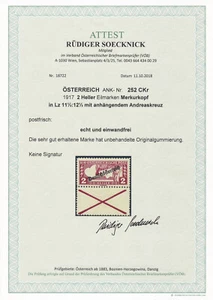 SELTEN ANK 252 CKr mit Andreaskreuz Postfrisch ** Geprüft - Imagen 1 de 4