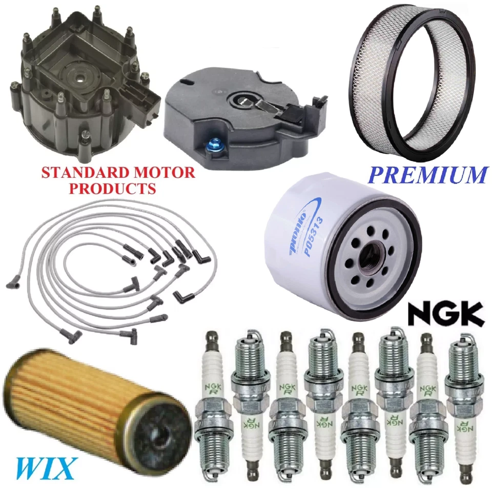 Tune Up Kit Filters Cap Wire Spark Plugs For CHEVY CAPRICE V8 5.0L 1980-1985 - Image 1 of 1