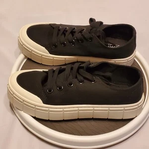 NOBO NO BOUNDARIES Platform Sneakers Fabric Women's 7 Black Low Top Lace Up  - Picture 1 of 22