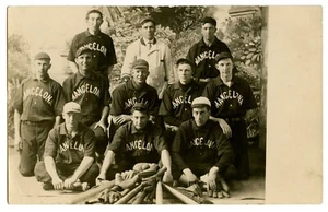 c. 1910 Mancelona Michigan Baseball Team RPPC Photo Postcard Antique Old AZO - Picture 1 of 2