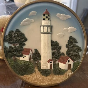 ML Ceramic Lighthouse TV Lamp Light Up - Picture 1 of 4