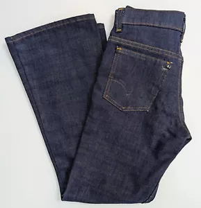 Vintage 1970s Levi Strauss Levi's Dark Blue Bell Bottoms Boys Groovy Hippy Look - Picture 1 of 11