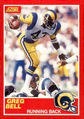 1989 Score #190 Greg Bell Los Angeles Rams - Image 1 of 2