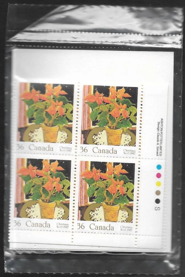 pk03301: Sellos-Canadá PO Pack #1148 Navidad 36 centavos Juego de bloques de placas-MNH Foto 1 de 1