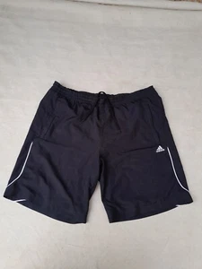 adidas Climalite Shorts Mens Large Zip Black Pockets Mesh lined Embroidered Logo - Picture 1 of 11