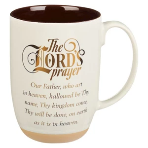 TAZA DE CAFÉ: La Oración del Señor (solo lavado a mano) - Crema por fuera, marrón por dentro - Imagen 1 de 4