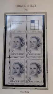 Scott # 2749 Grace Kelly 29c plate block 4 S2 MNH 1993 upper left - Picture 1 of 1