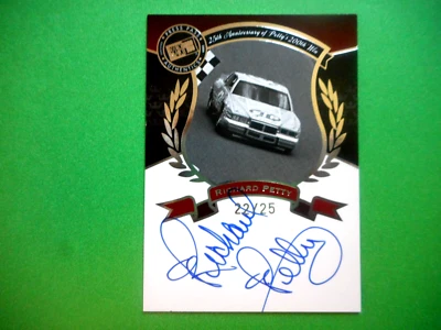 Richard Petty 2009 Legends 25th Anniversary of Pettys 200th Win Auto Card #D /25 - Image 1 of 3
