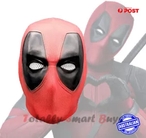 Deadpool Latex Mask X-men Marvel Halloween Movie Party Dressup Cosplay Head AUS - Picture 1 of 4